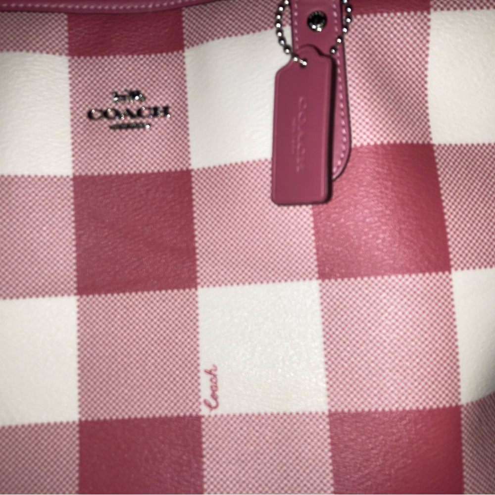 *** SOLD SOLD SOLD ***NWOT-COACH GINGHAM TOTE- signature - Picture 3 of 16